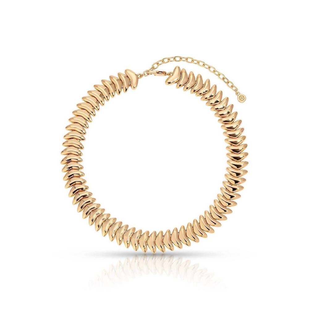 NEW ETTIKA women's metal moderna necklace in gold